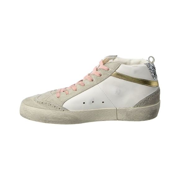 Golden Goose Midstar Leather & Suede Sneaker, White - Picture 2 of 5
